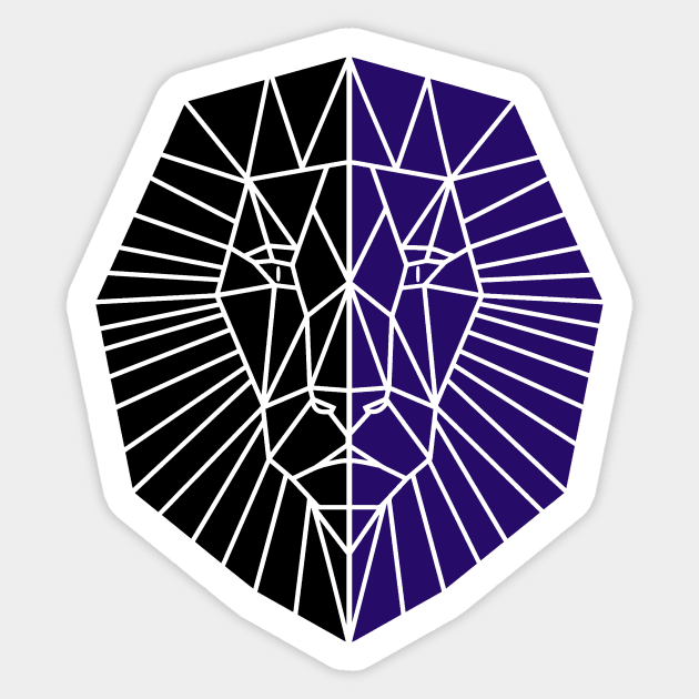 LION Face Geometric Animal Sticker by SartorisArt1